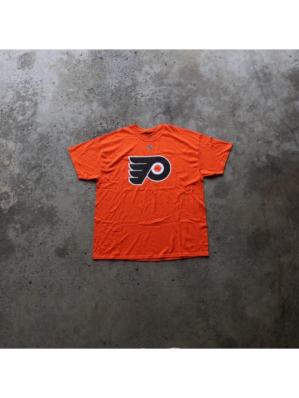 Philadelphia Flyers Shirt Mens XL Reebok Claude Giroux 28 Orange NHL Tee